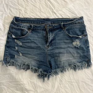 Medium to dark wash denim